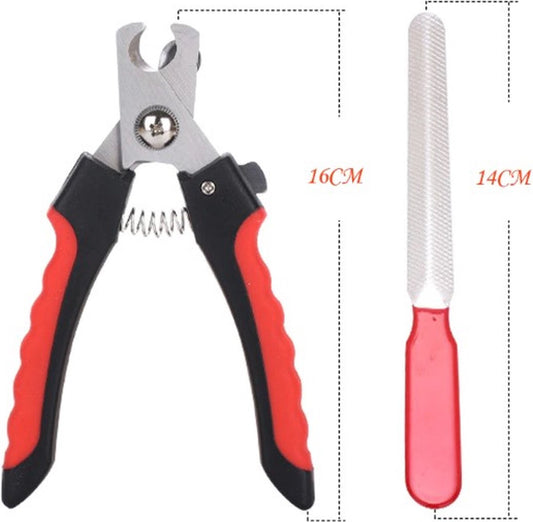 Paw nail clippers and file for dogs and cats