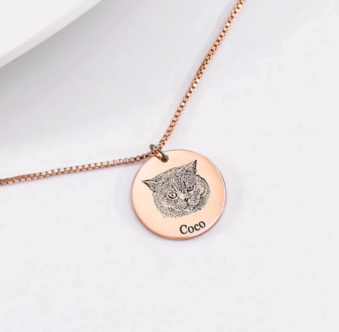 Personalized Pet Portrait Necklace